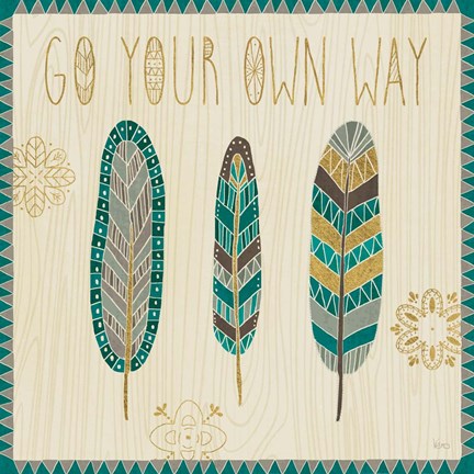 Framed Cool Feathers III Print