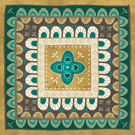 Framed Cool Feathers Tiles I Print