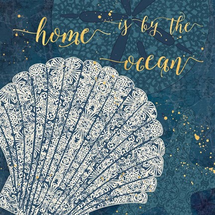 Framed Coastal Lace III Print