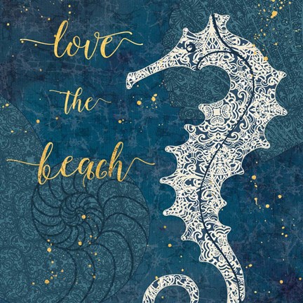 Framed Coastal Lace VII Print