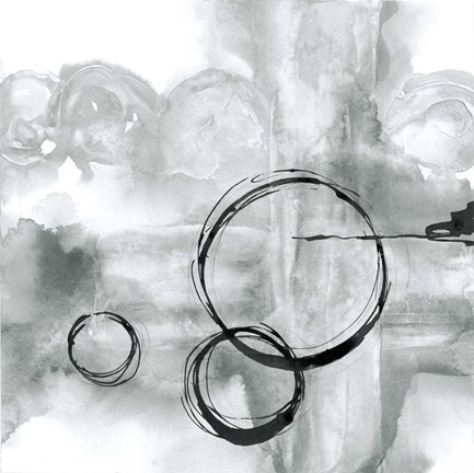 Framed Full Circle II Gray Print