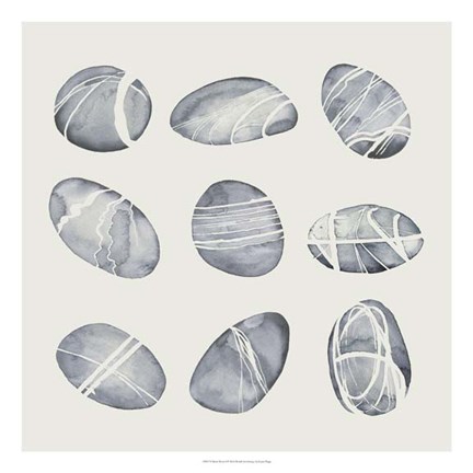 Framed River Worn I Print