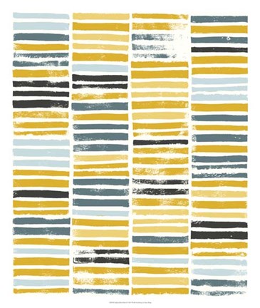 Framed Saffron Block Print I Print