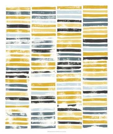 Framed Saffron Block Print II Print