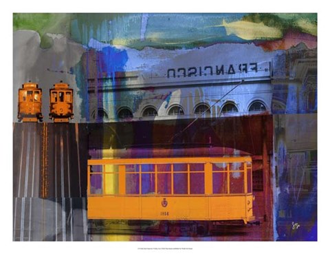 Framed San Francisco Trolley Car Print