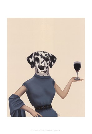 Framed Dalmatian Wine Snob Print