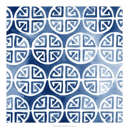 Framed Watercolor Indigo II Print