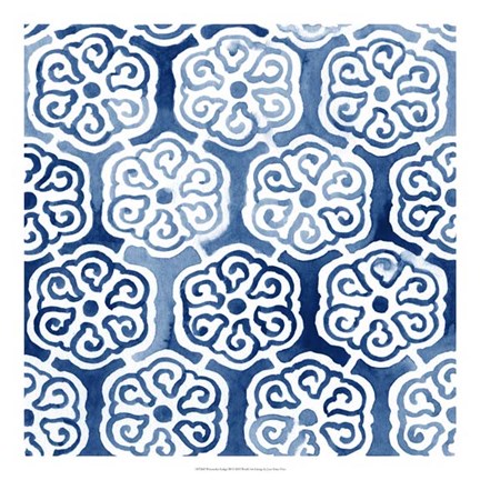 Framed Watercolor Indigo III Print