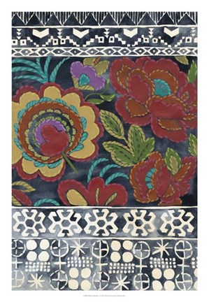Framed Batik Embroidery I Print