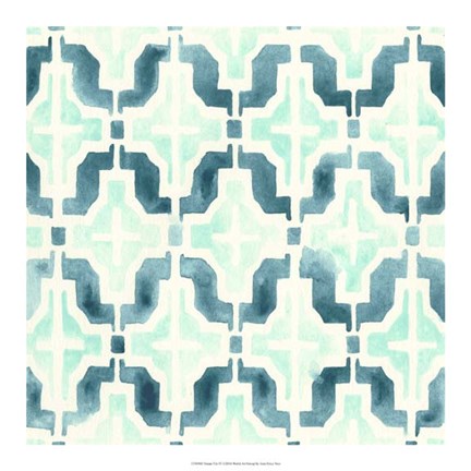 Framed Ocean Tile IV Print