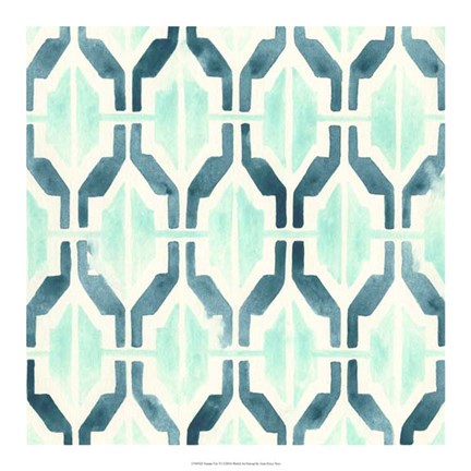 Framed Ocean Tile VI Print