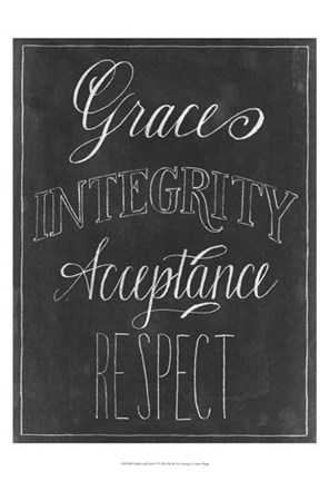 Framed Chalkboard Faith V Print