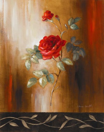 Framed Crimson Rose II Print