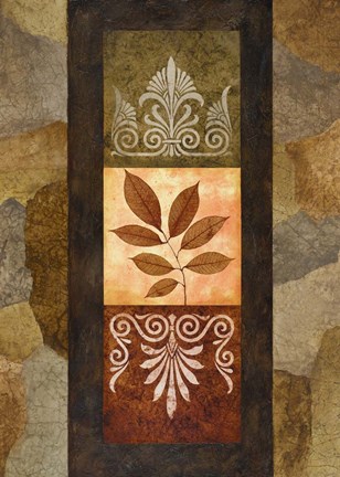 Framed Golden Leaves II Print