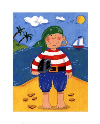 Framed Treasure Island I Print