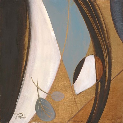 Framed Eco-Chic with Blue I Print