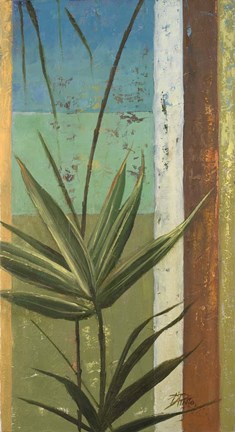 Framed Bamboo &amp; Stripes I Print