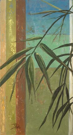 Framed Bamboo &amp; Stripes II Print