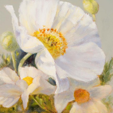 Framed Sunbeam Flowers I Print