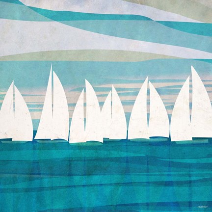 Framed Afternoon Regatta II Print