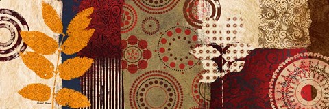 Framed Fall Leaf Panel II Print