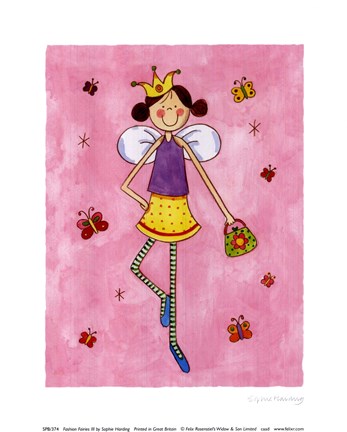 Framed Fashion Fairies III Print