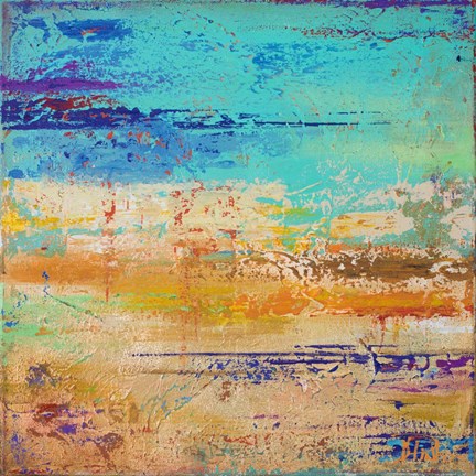 Framed Abstract Multicolored Print