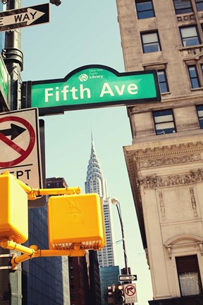 Framed Chrysler and Fifth Print