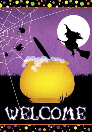 Framed Halloween Witch Print