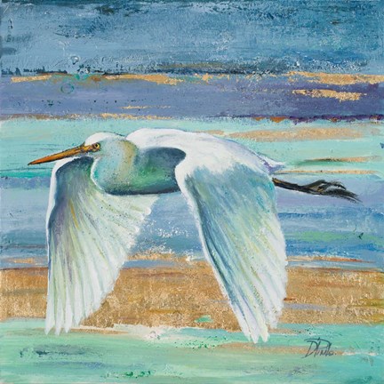 Framed Great Egret II Print