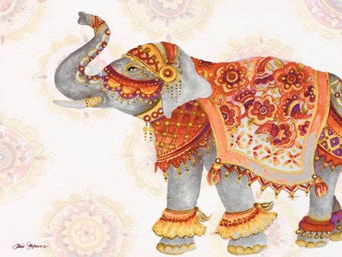 Framed Pink Elephant IIB Print