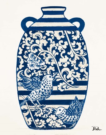 Framed Indigo Pottery I Print