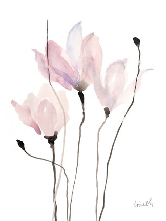 Framed Floral Sway II Print