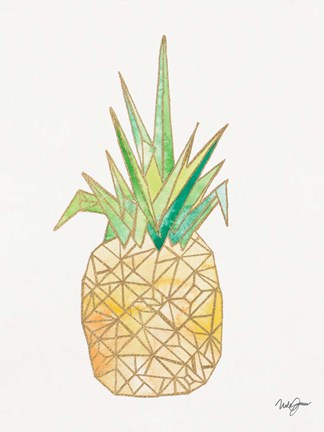 Framed Origami Pineapple Print