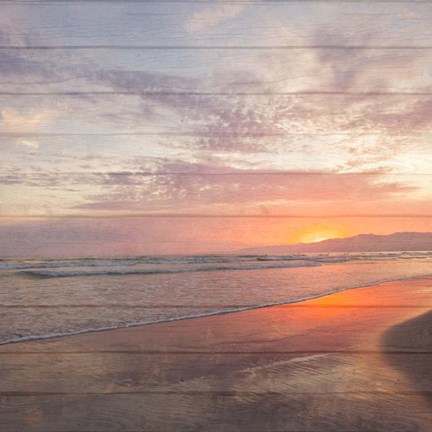 Framed Beach Wood White Print