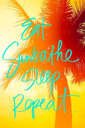 Framed Golden Palm Print