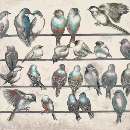 Framed Gleeful Gathering II Print