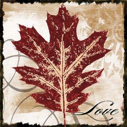 Framed Love Leaf Print