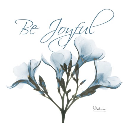 Framed Be Joyful Oleander Print