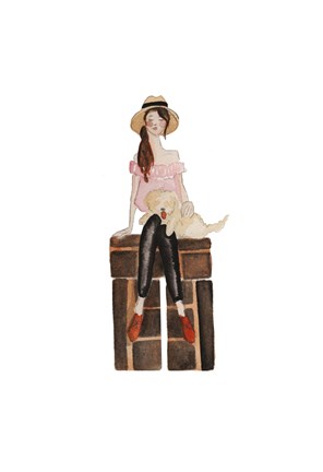 Framed Spain Travel illo Print