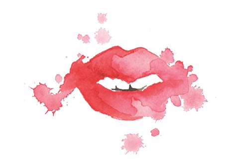 Framed Lip Splash Print