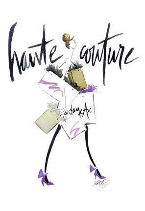 Framed Haute Couture Purple Print