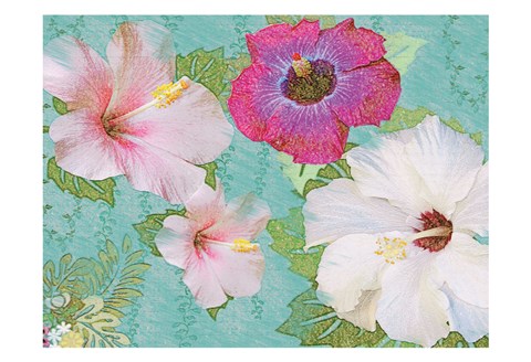 Framed Hibiscus Flowers Print