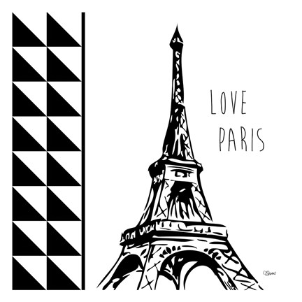 Framed Love Paris Print