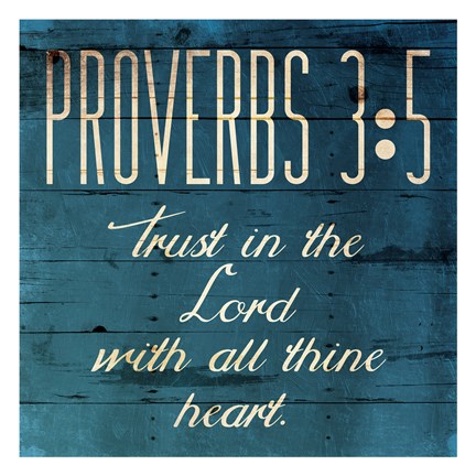 Framed Trust In The Lord Clean Print