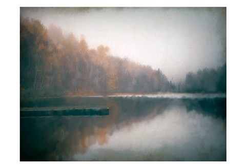 Framed Cloudy Lake Print