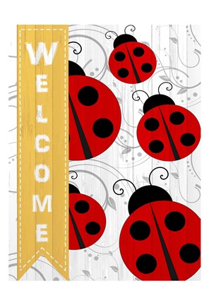 Framed Welcome Ladybug Print