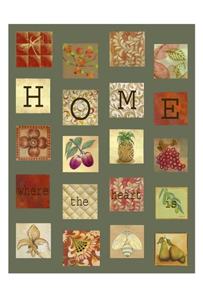 Framed Home Tiles Print