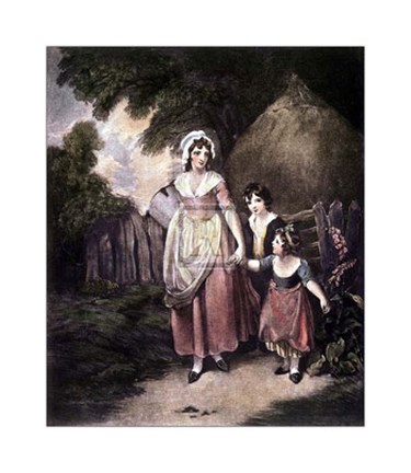 Framed Going Out Milking Print