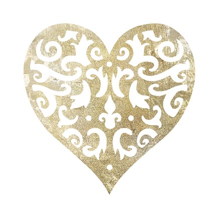 Framed Heart Glitz 1 Print